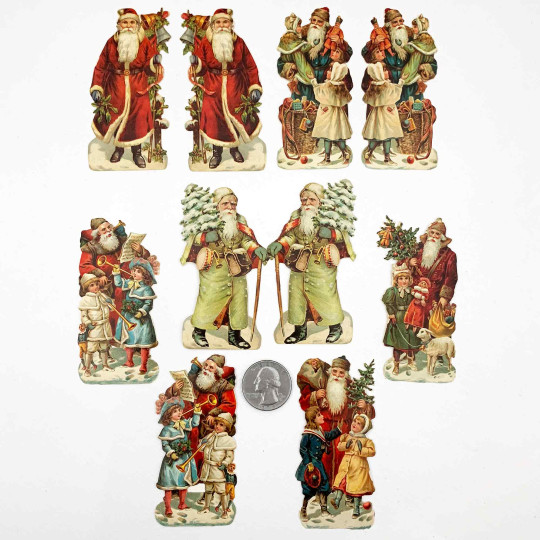 German Santas Loose Christmas Paper Scrap Pack